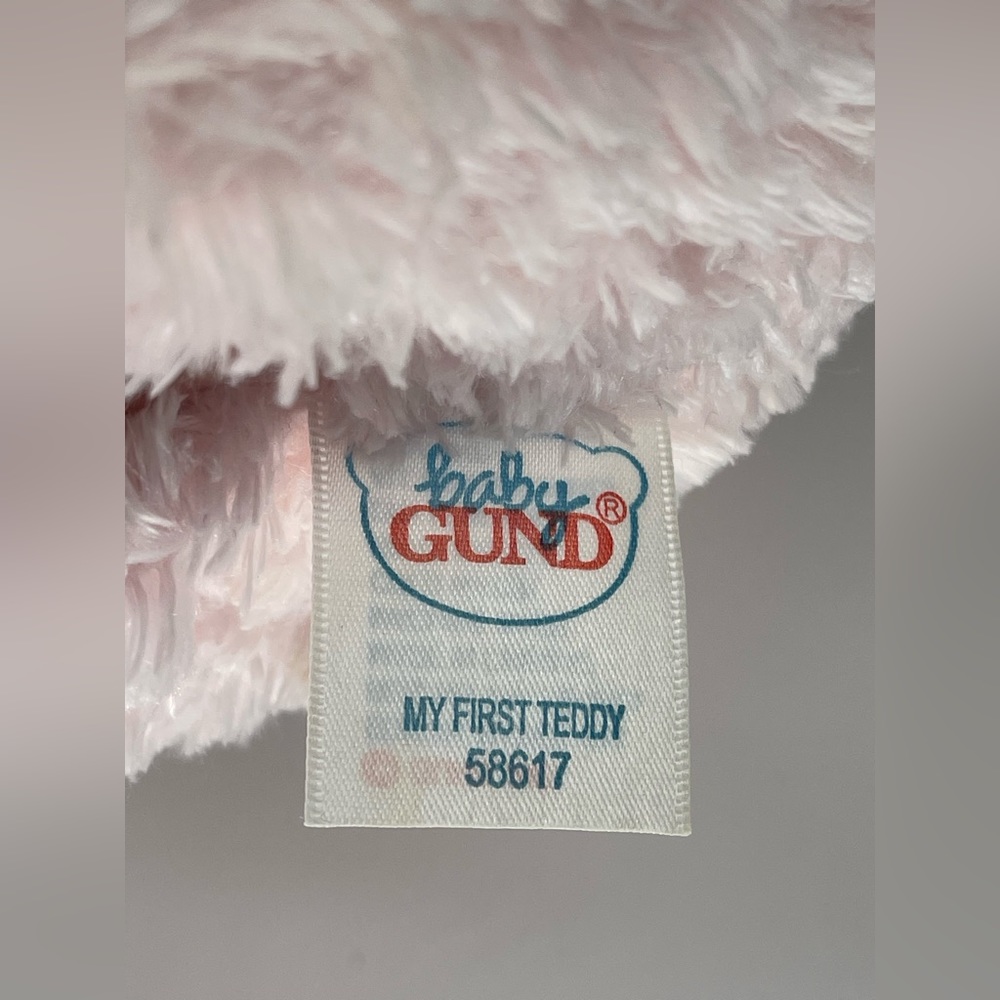 Gund Baby My First Teddy Bear Pink Plush Stuffed Animal 58617 Sewn Eyes 14” - Picture 8 of 9